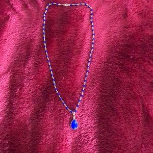 Azure blue necklace.